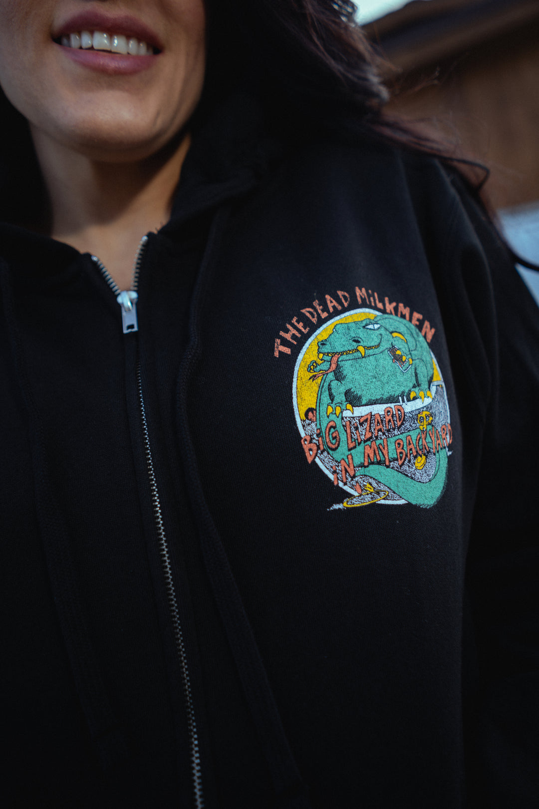 Big Lizard Zip Up Hoodie